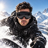 Ulyria | Black Free Size Full Rim Shield Sports Sunglasses for Men & Women [Air-Shield]