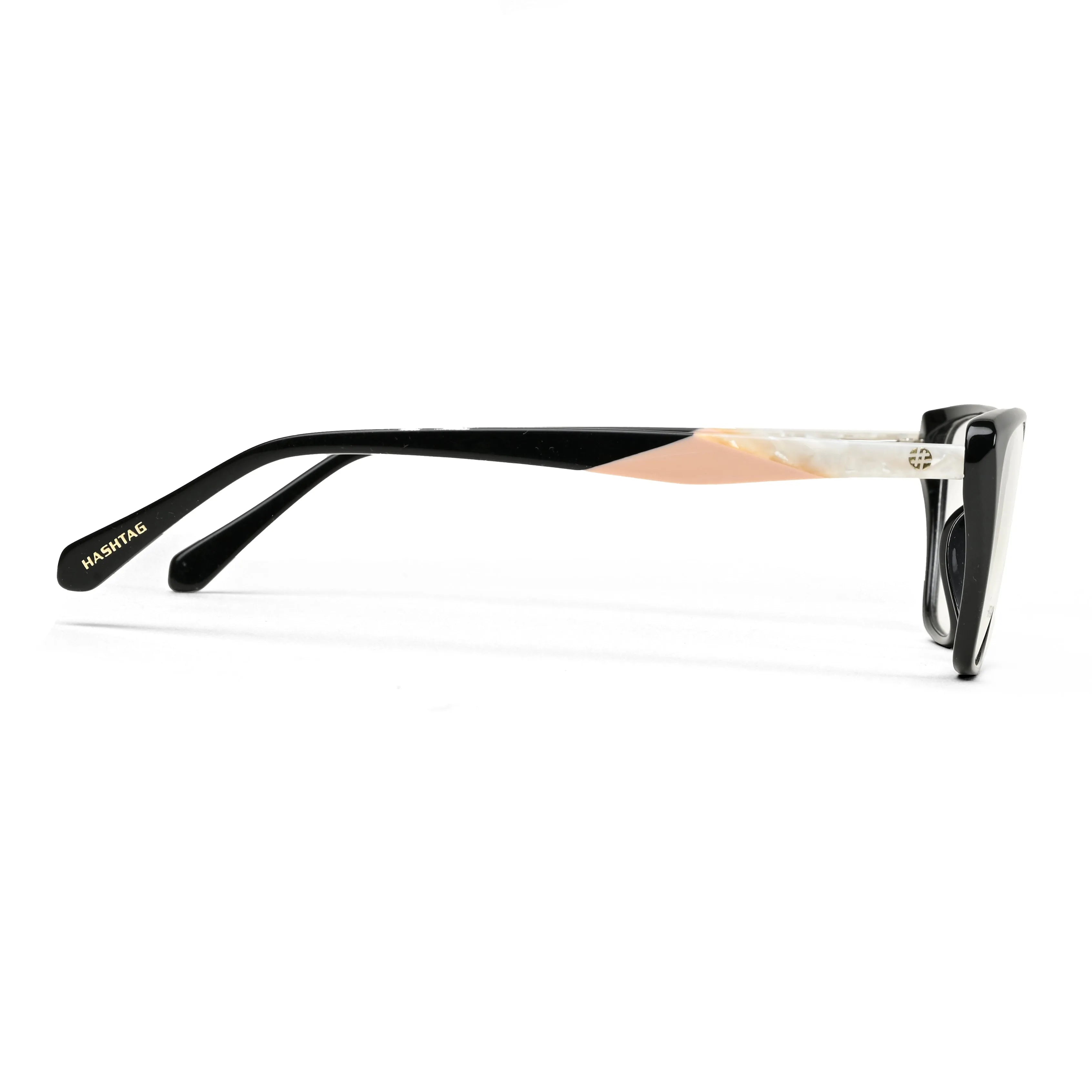 Tinto | Black Medium Full Rim Cat Eye with Spring Hinges Eyeglasses for Women [Demo Lens]