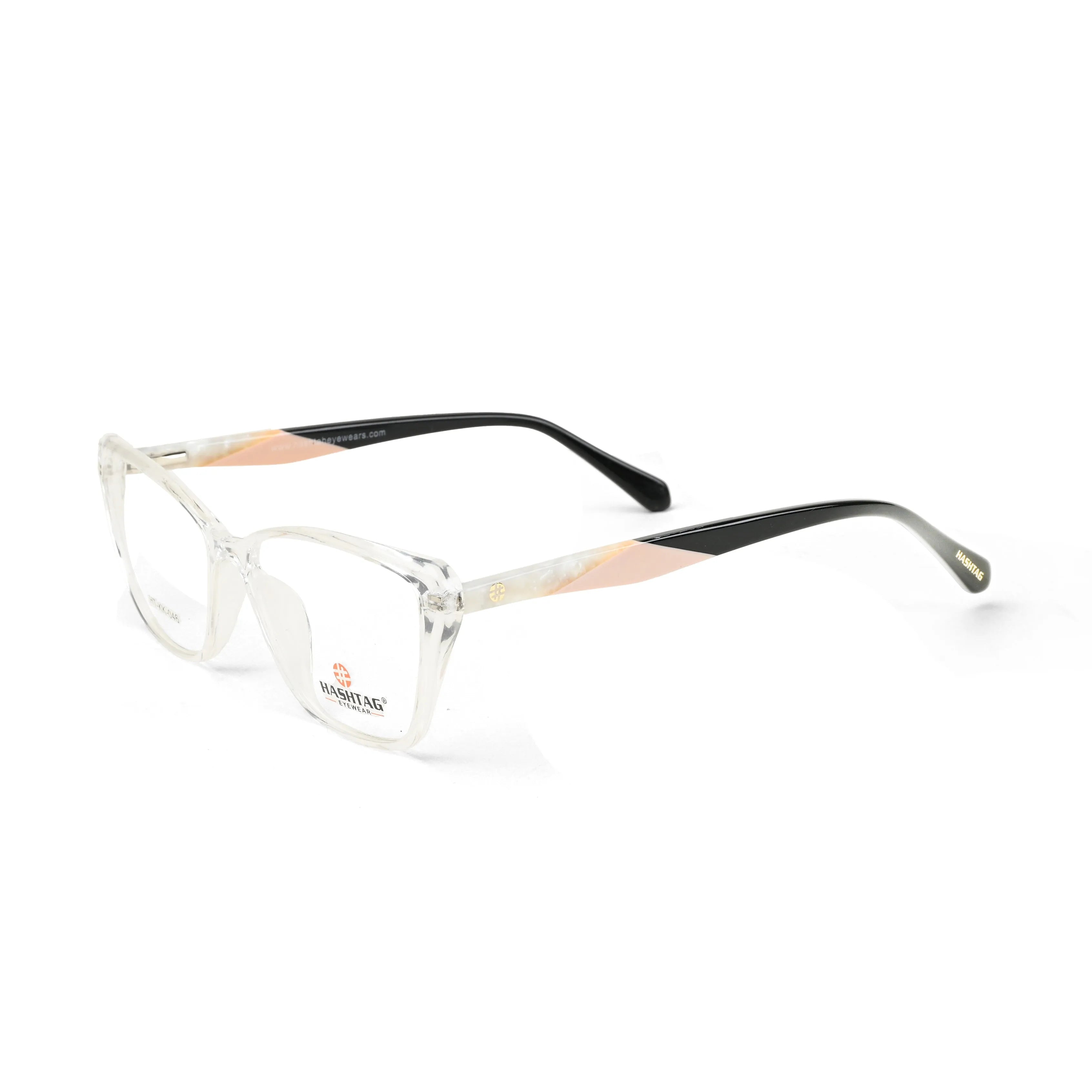 Tinto | Transparent Medium Full Rim Cat Eye with Spring Hinges Eyeglasses for Women [Demo Lens]