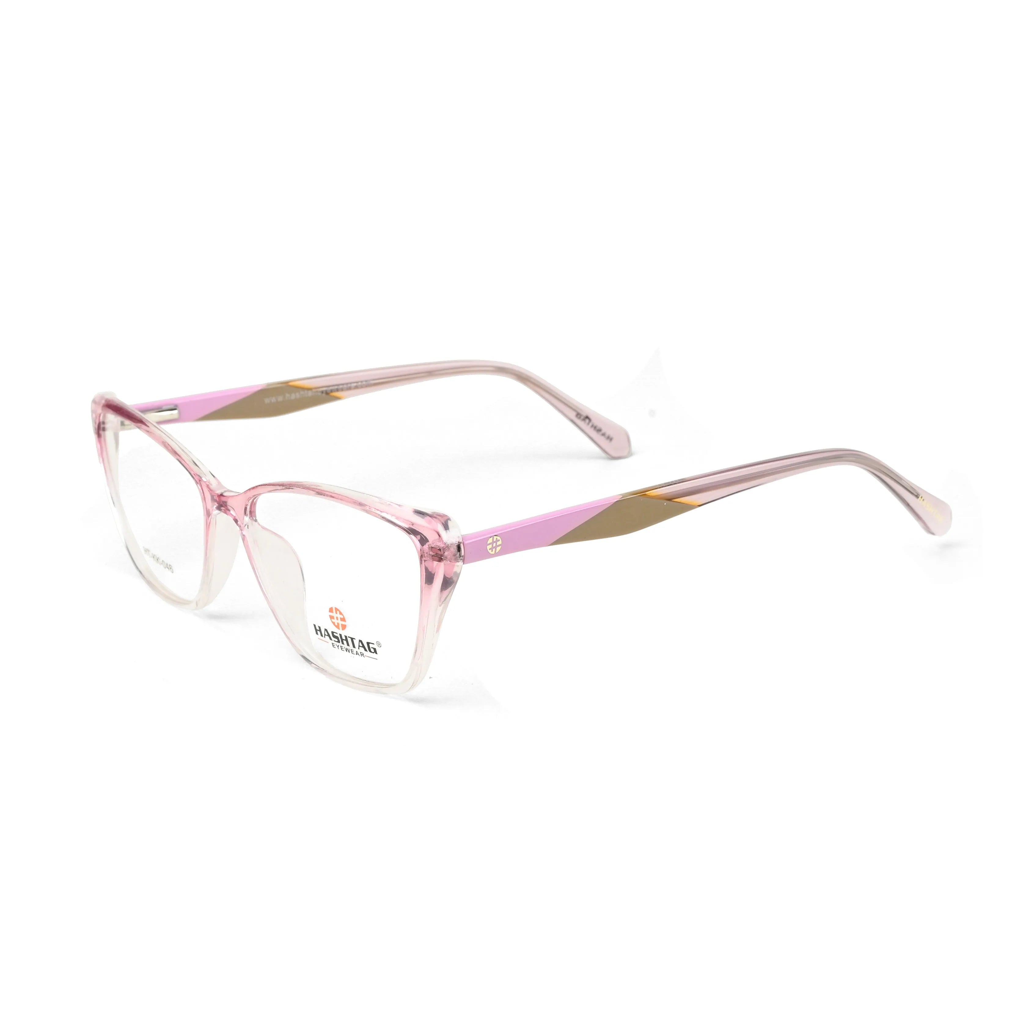 Tinto | Pink Medium Full Rim Cat Eye with Spring Hinges Eyeglasses for Women [Demo Lens]