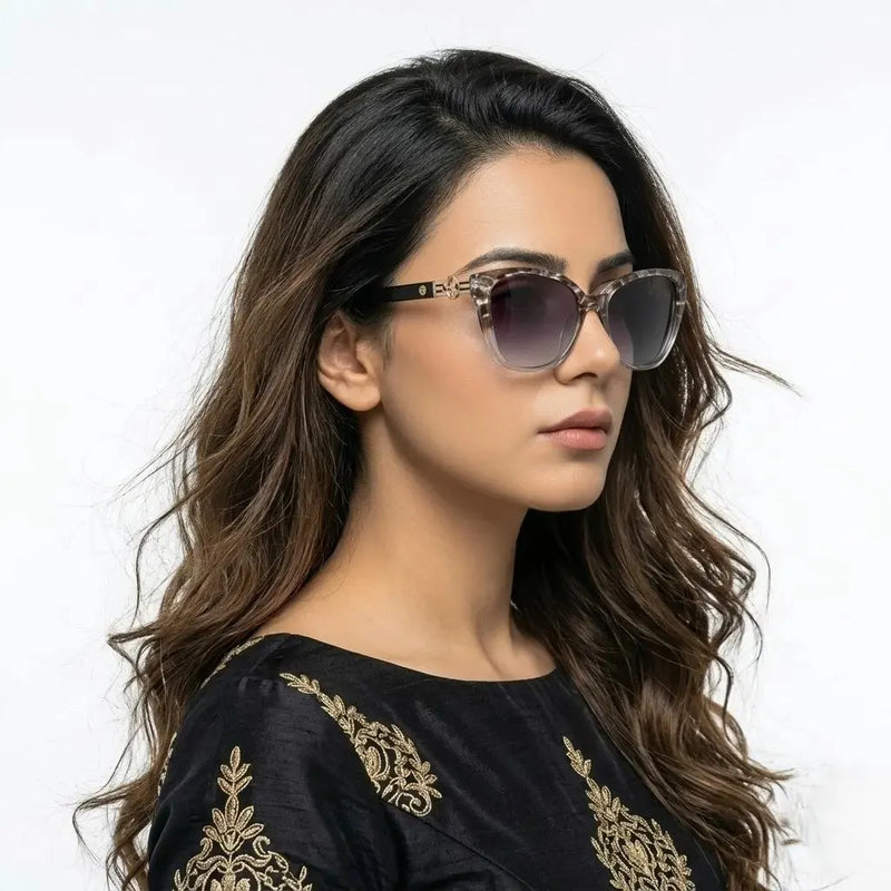 Cleanse | Gradient Purple Blue Medium Full Rim Cateye Sunglasses for Men & Women [UV-protected]
