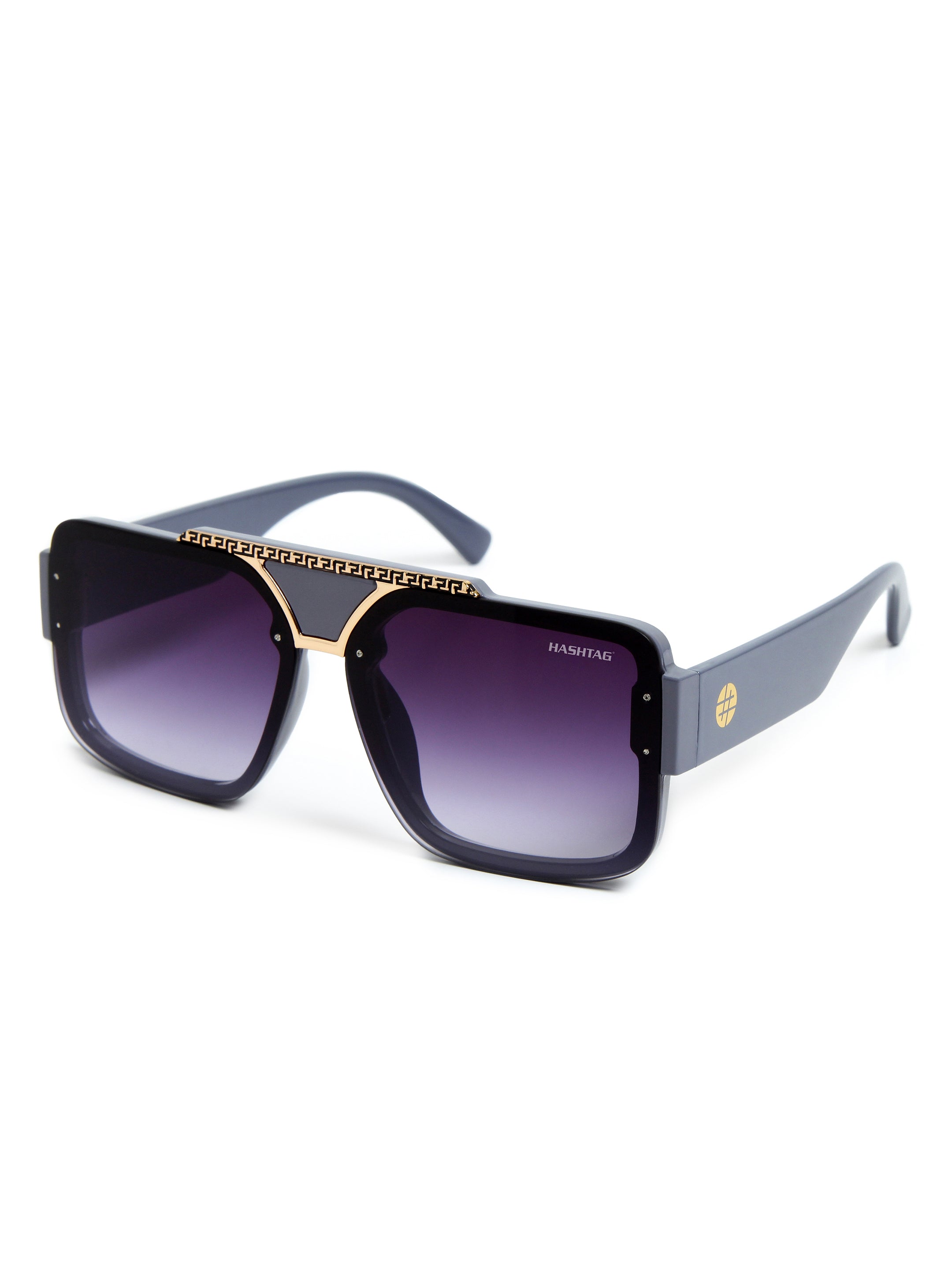 Orbis | Gradient Blue Large Full Rim Square Sunglasses for Men [UV-protected]