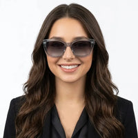 Gravon | Grey Large Full Rim Wayfarer Sunglasses for Women [UV-protected]