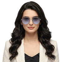 Valkyra | Gradient Blue Large Full Rim Aviator Sunglasses for Men & Women [UV-protected]