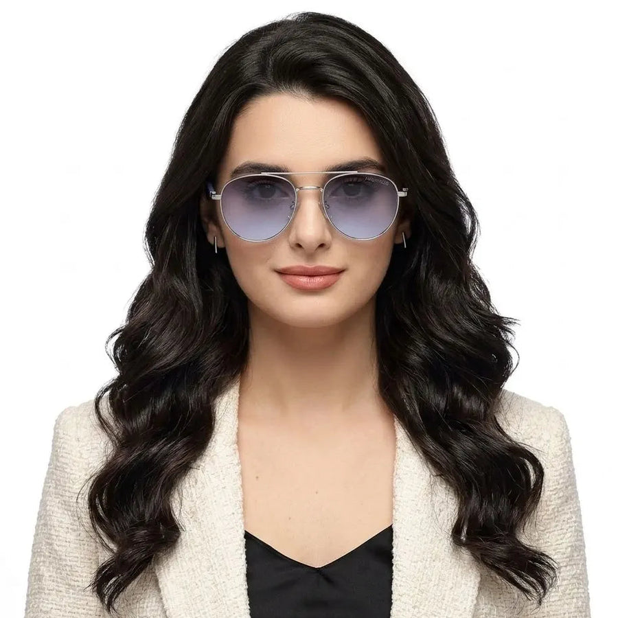 Valkyra | Gradient Blue Large Full Rim Aviator Sunglasses for Men & Women [UV-protected]