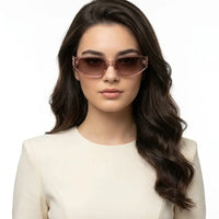 Hyra | Transparent Pink Medium Full Rim Cateye Sunglasses for Women [UV-protected]