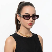 Hyra | Dark Brown Medium Full Rim Cateye Sunglasses for Women [UV-protected]