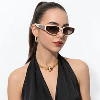 Hyra | White Medium Full Rim Cateye Sunglasses for Women [UV-protected]