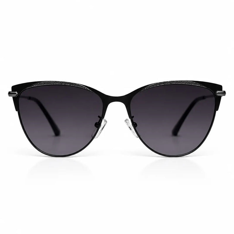 Hestara | Black Medium Full Rim Cat eye Sunglasses for Women [UV-protected]