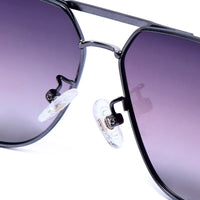 Sion Gradient Purple Medium Full Rim Haxagonal Sunglasses for Men & Women — Hashtag Eyewears