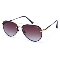 Nuvia Golden & Brown Medium Full Rim Aviator Sunglasses for Men & Women — Hashtag Eyewears