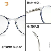 AB Junior Transparent Black Small Full Rim Round Eyeglasses for Kids — Hashtag Eyewears