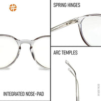 AB Junior Transparent Brown Small Full Rim Round Eyeglasses for Kids — Hashtag Eyewears