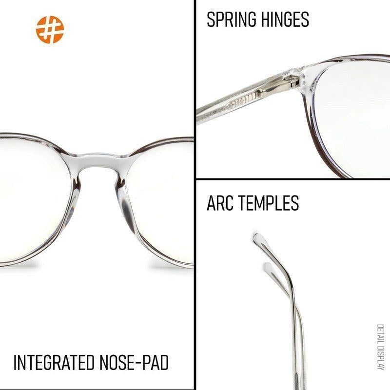 AB Junior Transparent Brown Small Full Rim Round Eyeglasses for Kids — Hashtag Eyewears