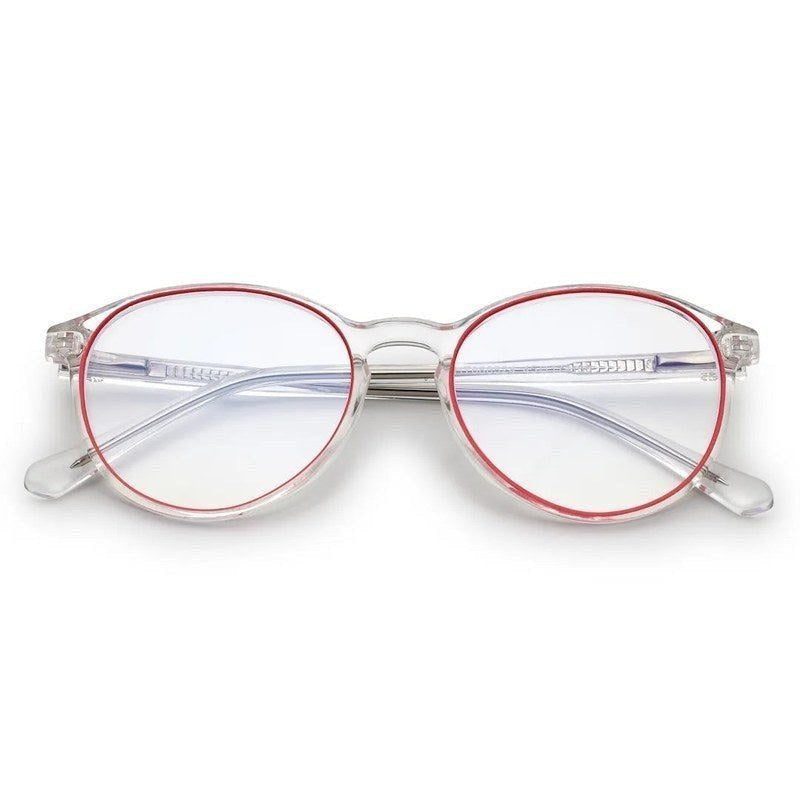 AB Junior Transparent Pink Small Full Rim Round Eyeglasses for Kids — Hashtag Eyewears