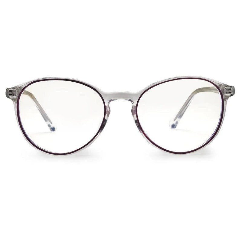 AB Junior Transparent Purple Small Full Rim Round Eyeglasses for Kids — Hashtag Eyewears