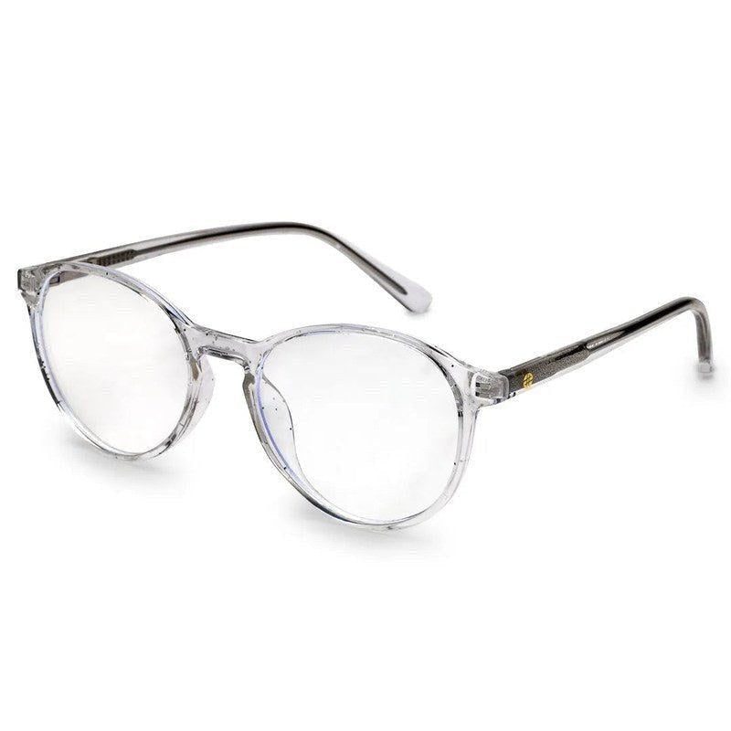 AB Junior Transparent White Small Full Rim Round Eyeglasses for Kids — Hashtag Eyewears