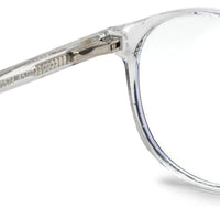 AB Junior Transparent White Small Full Rim Round Eyeglasses for Kids — Hashtag Eyewears
