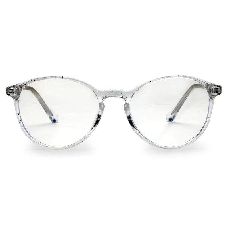 AB Junior Transparent White Small Full Rim Round Eyeglasses for Kids — Hashtag Eyewears