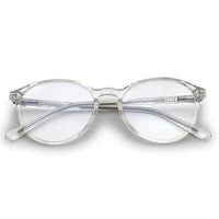 AB Junior Transparent White Small Full Rim Round Eyeglasses for Kids — Hashtag Eyewears