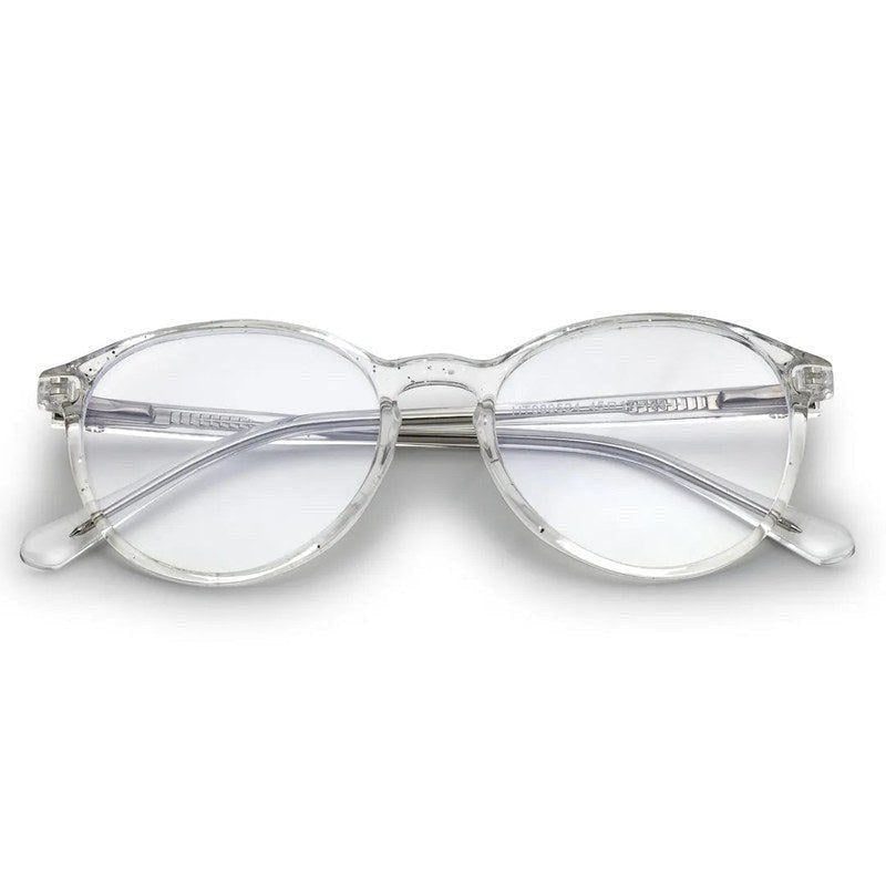 AB Junior Transparent White Small Full Rim Round Eyeglasses for Kids — Hashtag Eyewears