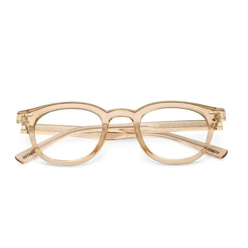 Adaptix | Transparent Orange Medium Full Rim Square Computer Glasses for Men & Women [Photochromic]