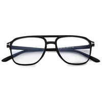 Aegira Black Small Full Rim Square Computer Glasses for Men & Women — Hashtag Eyewears
