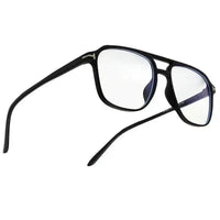 Aegira | Black Small Full Rim Square Computer Glasses for Men & Women [Blue Block]