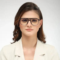 Aegira | Black Small Full Rim Square Computer Glasses for Men & Women [Blue Block]