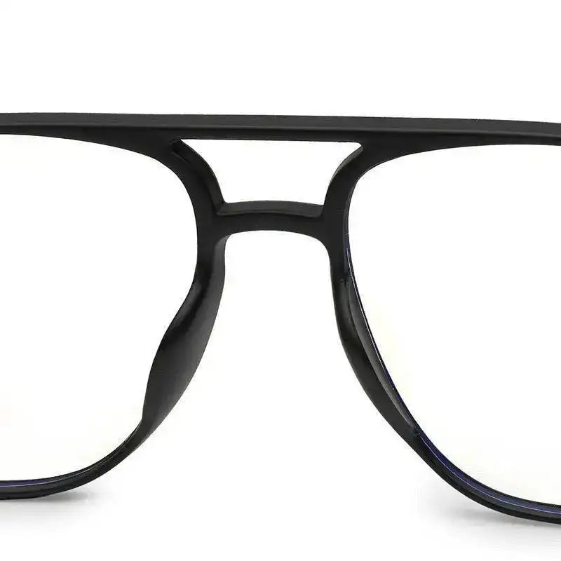 Aegira | Black Small Full Rim Square Computer Glasses for Men & Women [Blue Block]