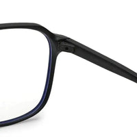 Aegira | Black Small Full Rim Square Computer Glasses for Men & Women [Blue Block]