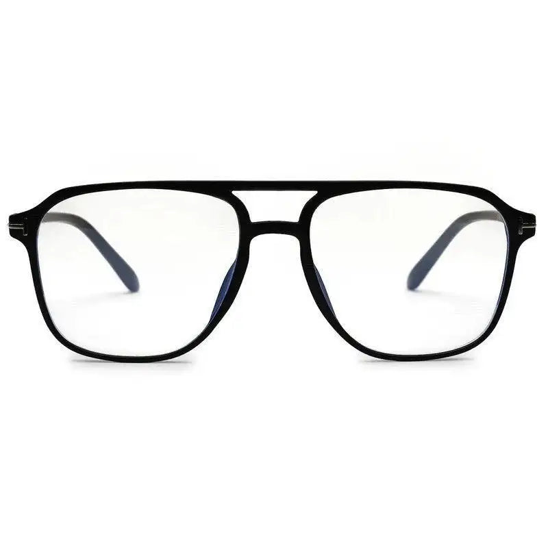 Aegira | Black Small Full Rim Square Computer Glasses for Men & Women [Blue Block]