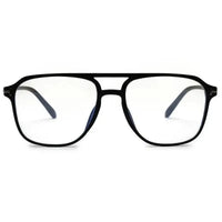 Aegira | Black Small Full Rim Square Computer Glasses for Men & Women [Blue Block]