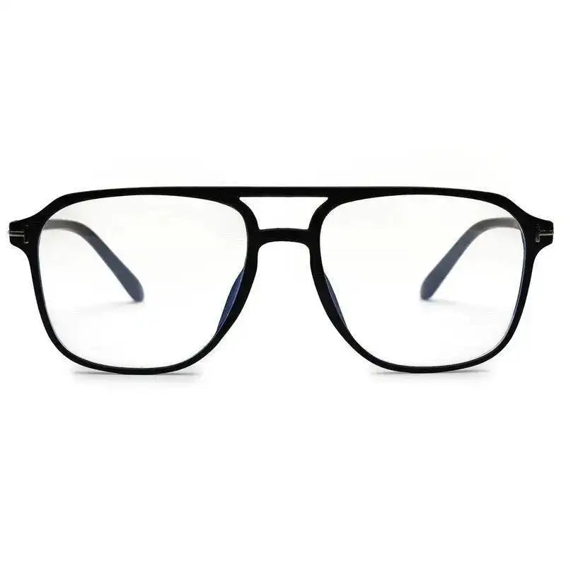 Aegira | Black Small Full Rim Square Computer Glasses for Men & Women [Blue Block]