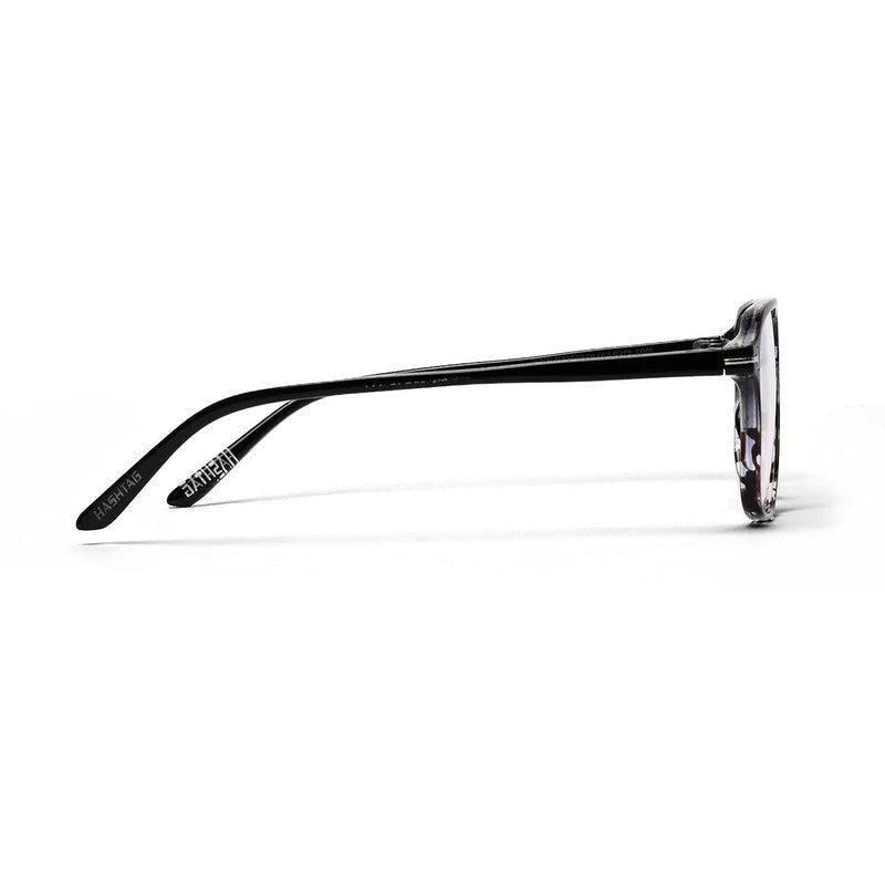 Aegira Black Texture Small Full Rim Square Computer Glasses for Men & Women — Hashtag Eyewears