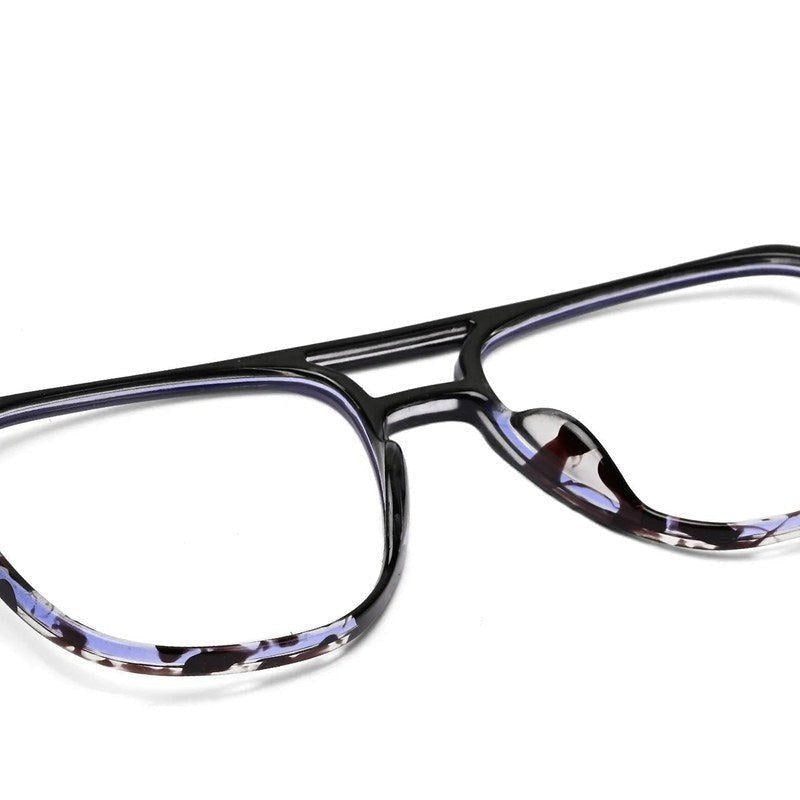 Aegira Black Texture Small Full Rim Square Computer Glasses for Men & Women — Hashtag Eyewears