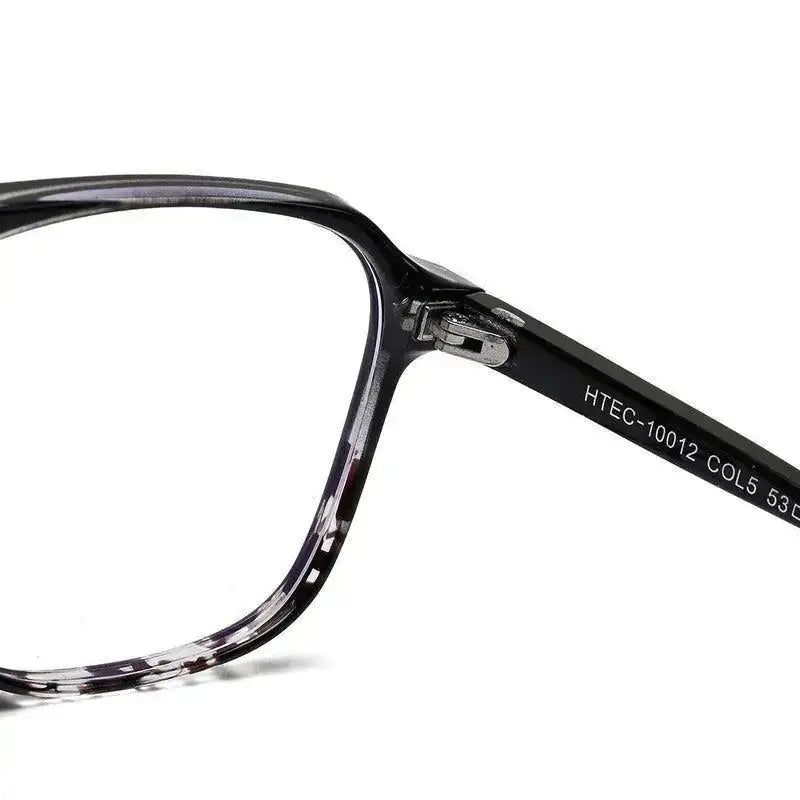 Aegira | Black Texture Small Full Rim Square Computer Glasses for Men & Women [Blue Block]