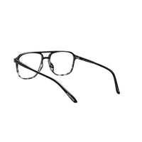 Aegira | Black Texture Small Full Rim Square Computer Glasses for Men & Women [Blue Block]