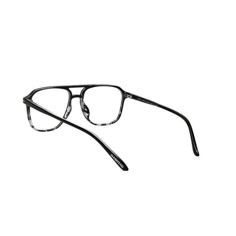 Aegira | Black Texture Small Full Rim Square Computer Glasses for Men & Women [Blue Block]
