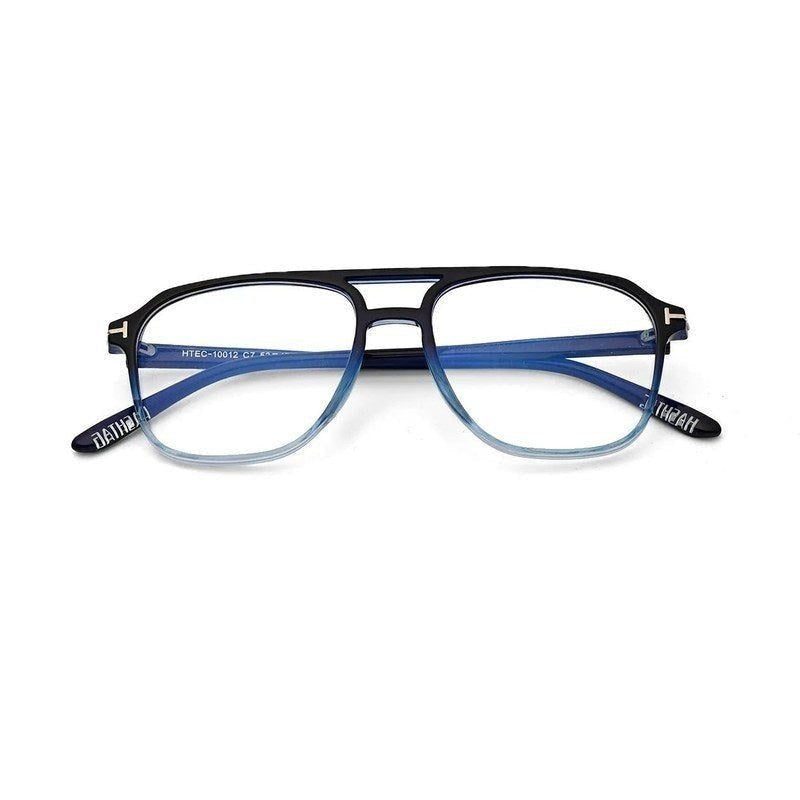 Aegira Gradient Blue Small Full Rim Square Computer Glasses for Men & Women — Hashtag Eyewears