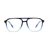 Aegira | Gradient Blue Small Full Rim Square Computer Glasses for Men & Women [Blue Block]