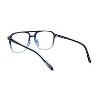Aegira | Gradient Blue Small Full Rim Square Computer Glasses for Men & Women [Blue Block]