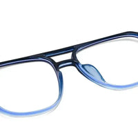 Aegira | Gradient Blue Small Full Rim Square Computer Glasses for Men & Women [Blue Block]