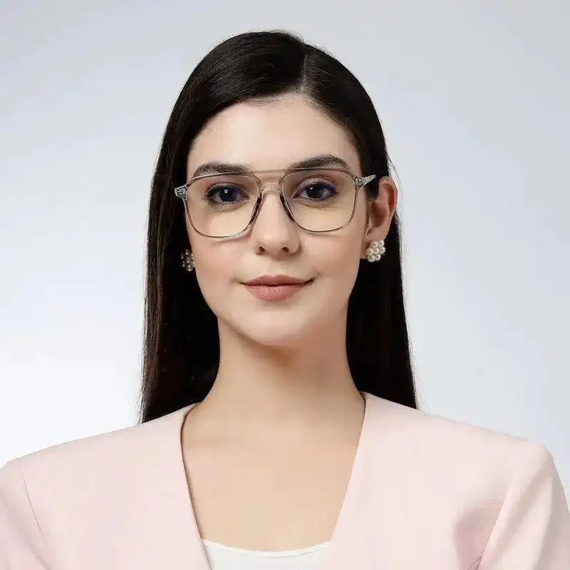 Aegira | Grey Small Full Rim Square Computer Glasses for Men & Women [Blue Block]