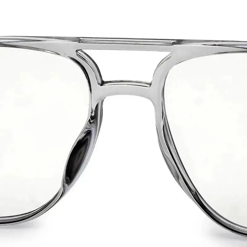 Aegira | Grey Small Full Rim Square Computer Glasses for Men & Women [Blue Block]
