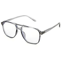 Aegira | Grey Small Full Rim Square Computer Glasses for Men & Women [Blue Block]