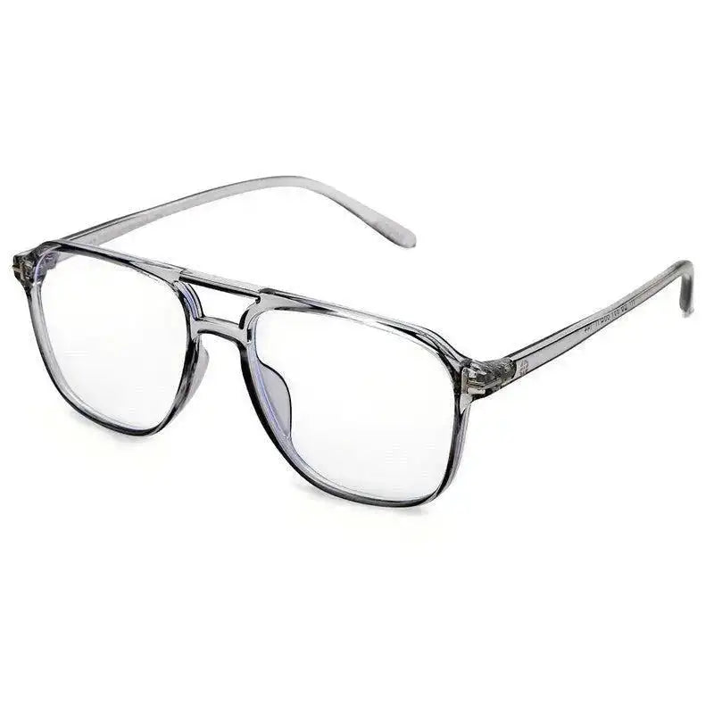 Aegira | Grey Small Full Rim Square Computer Glasses for Men & Women [Blue Block]