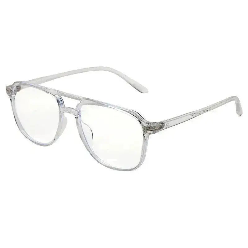 Aegira | Transparent Small Full Rim Square Computer Glasses for Men & Women [Blue Block]
