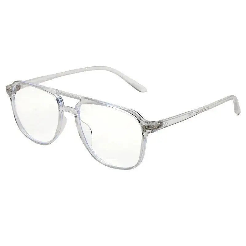 Aegira | Transparent Small Full Rim Square Computer Glasses for Men & Women [Blue Block]