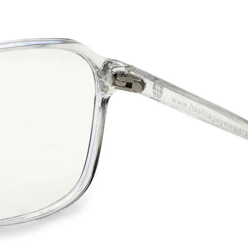 Aegira | Transparent Small Full Rim Square Computer Glasses for Men & Women [Blue Block]